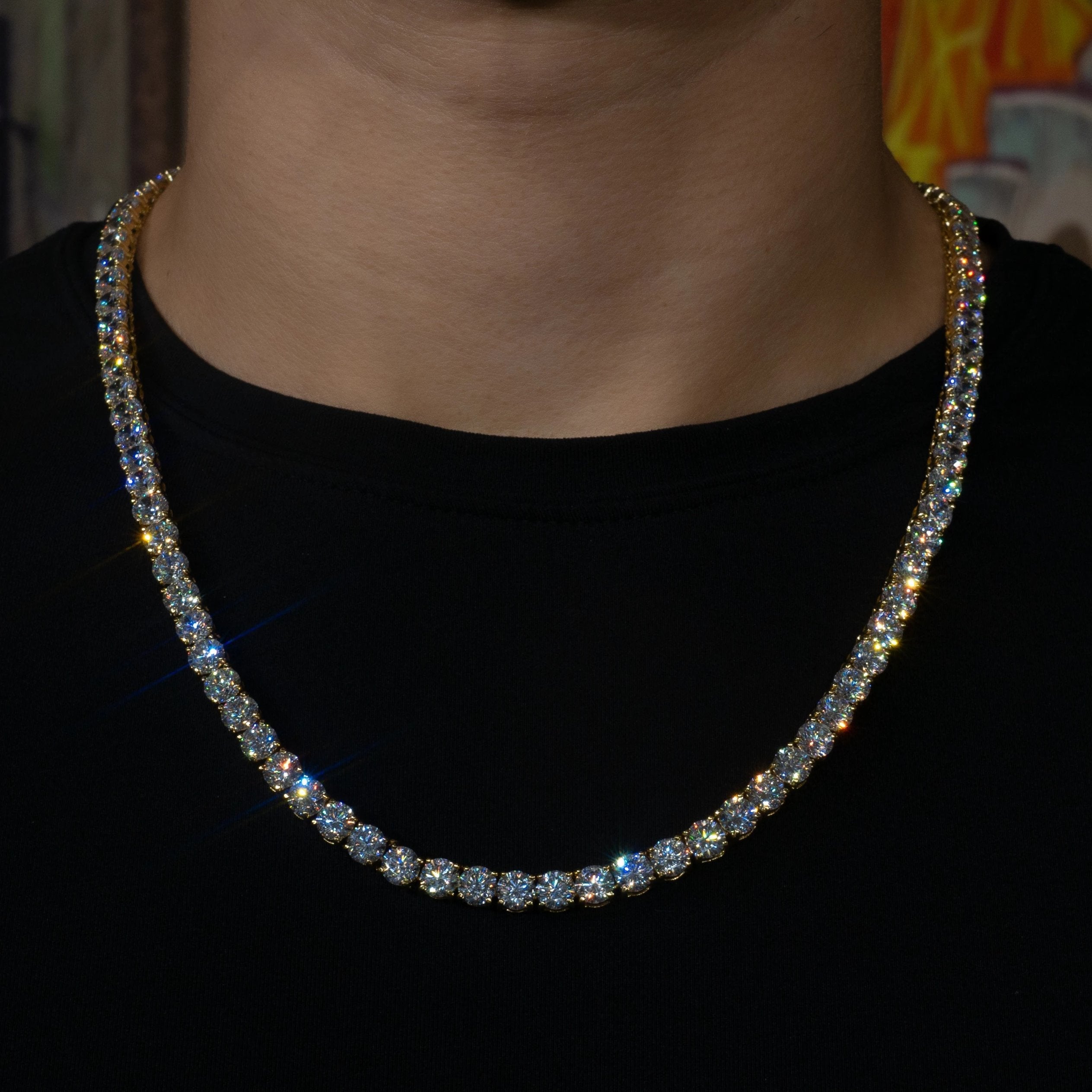 6mm Tennis Chain in Yellow Gold: The Iced-Out Classic That Does It All Miami iced-out luxury, made accessible.
