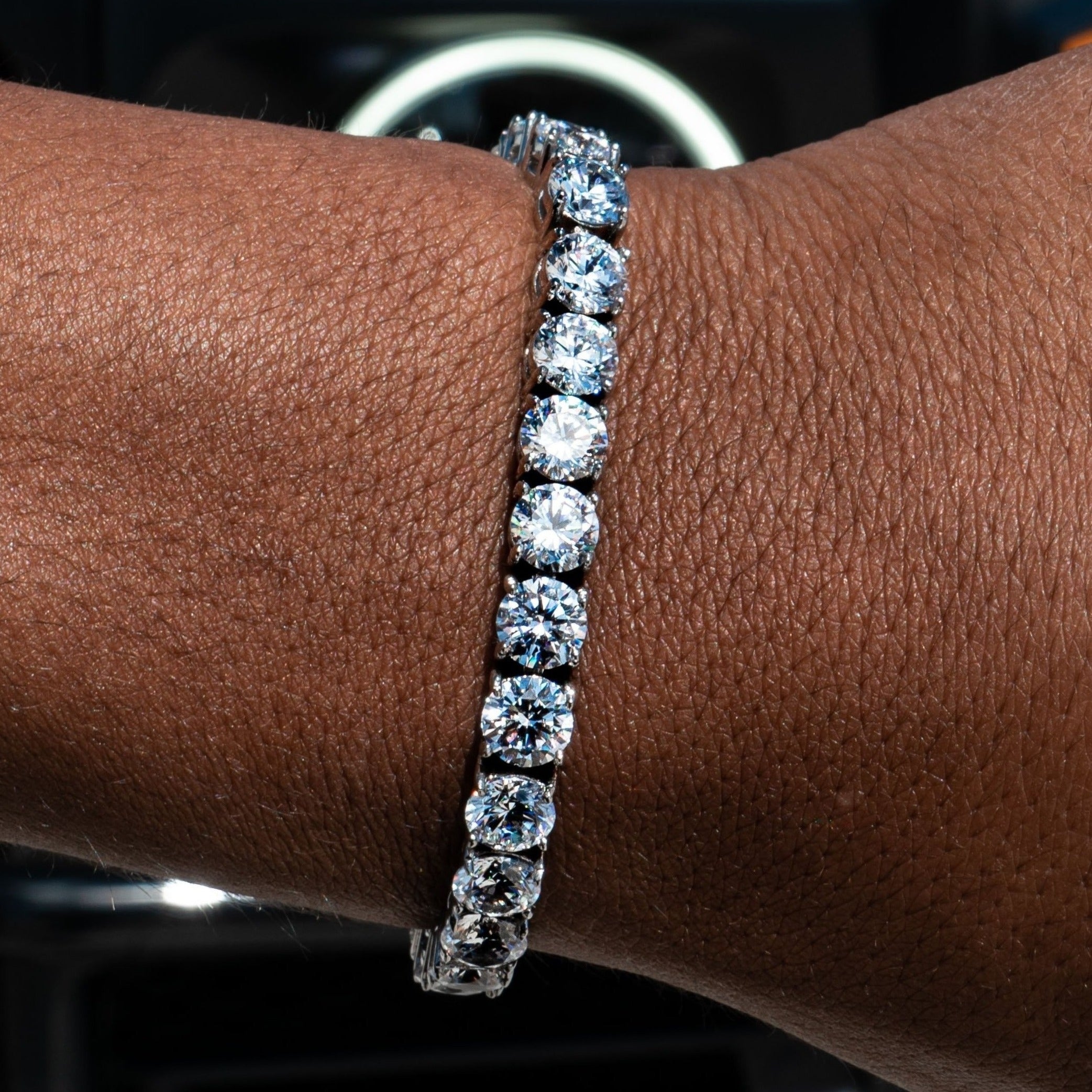 The 6mm Tennis Bracelet in White Gold That Runs Every Wrist