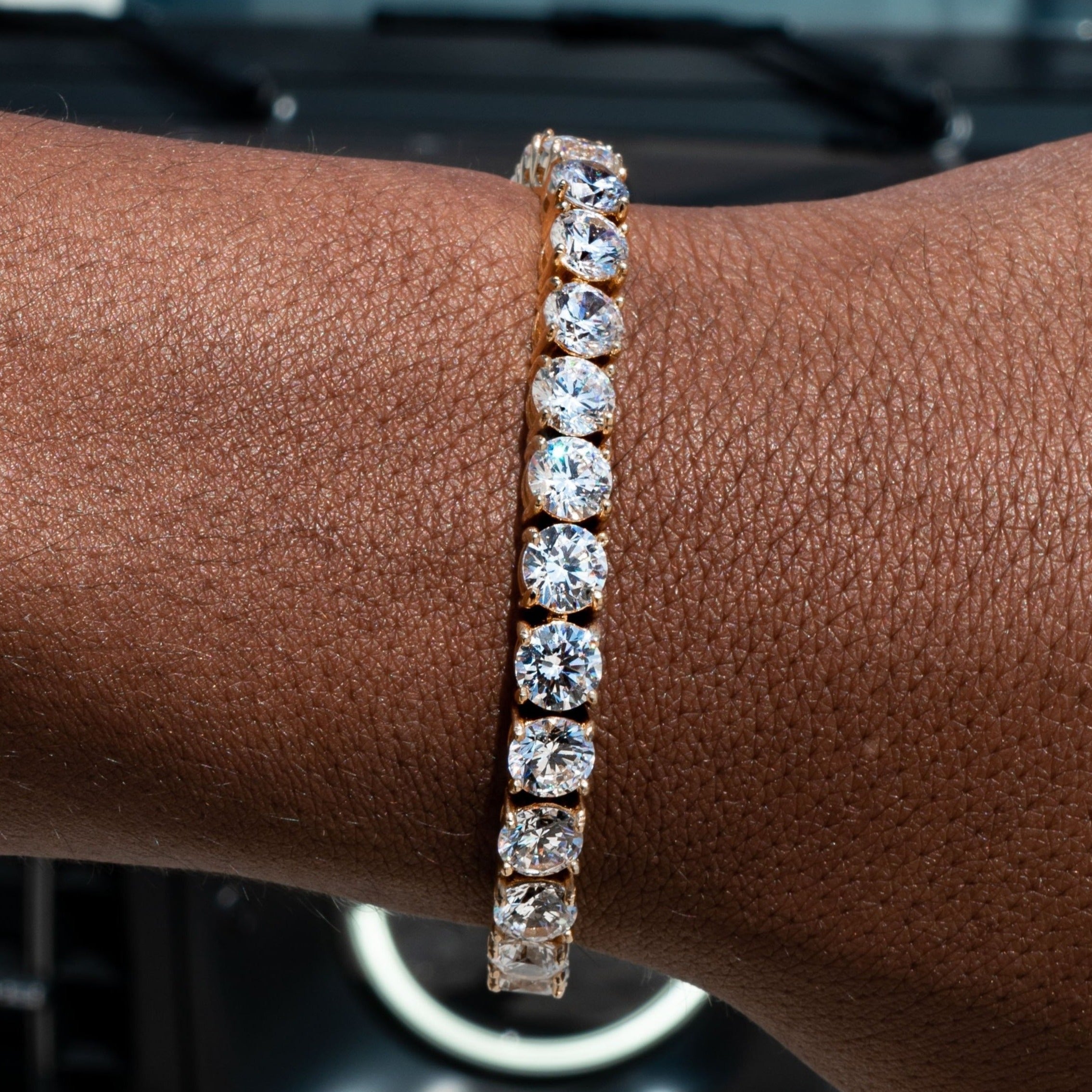 The 6mm Yellow Gold Tennis Bracelet: SKRT's Everyday Iced-Out Flex