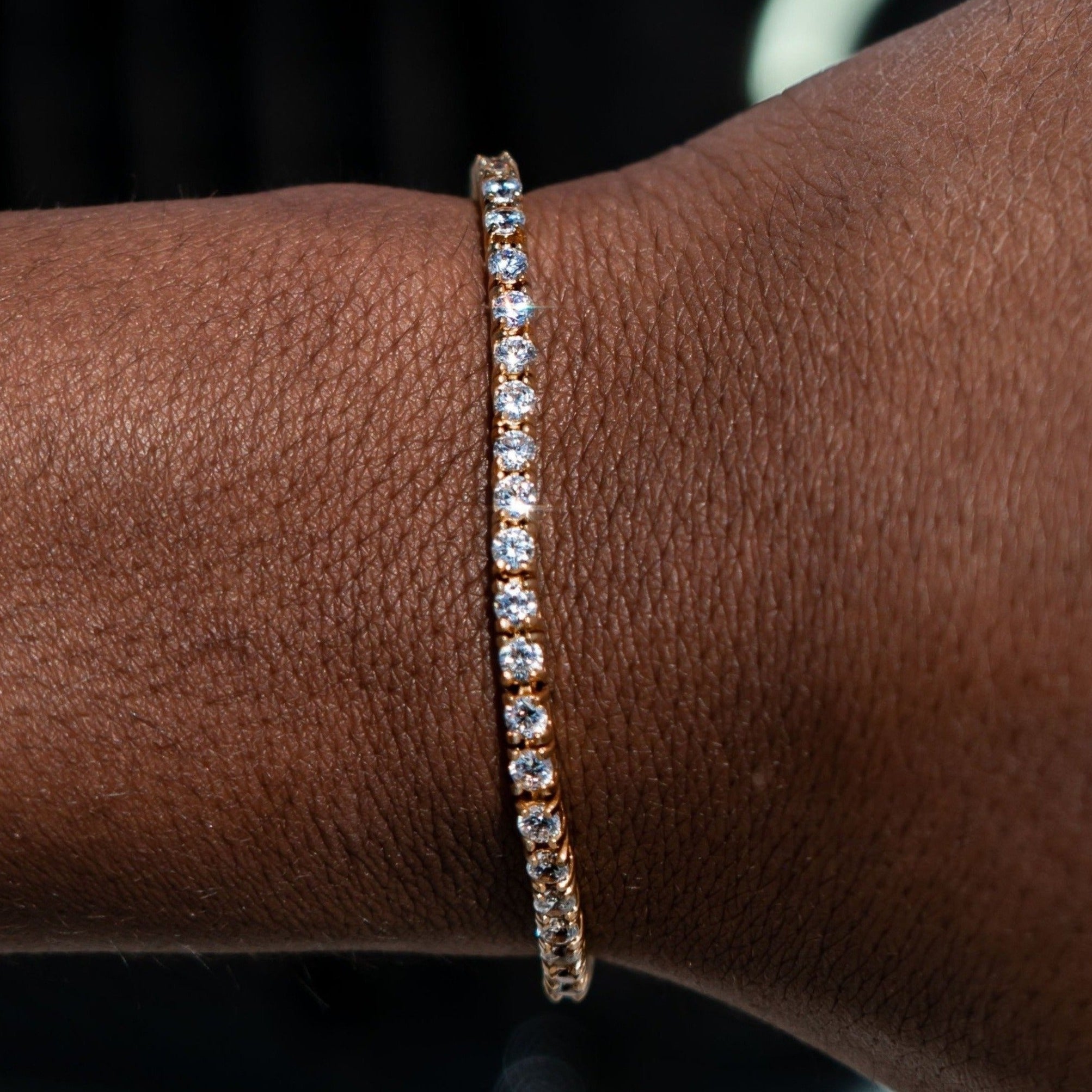 Tennis Bracelets for Him collection — featuring 3mm Tennis Bracelet in 18K Yellow Gold