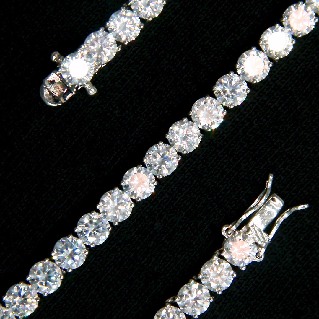 5mm Tennis Bracelet - 18K White Gold · male-model
