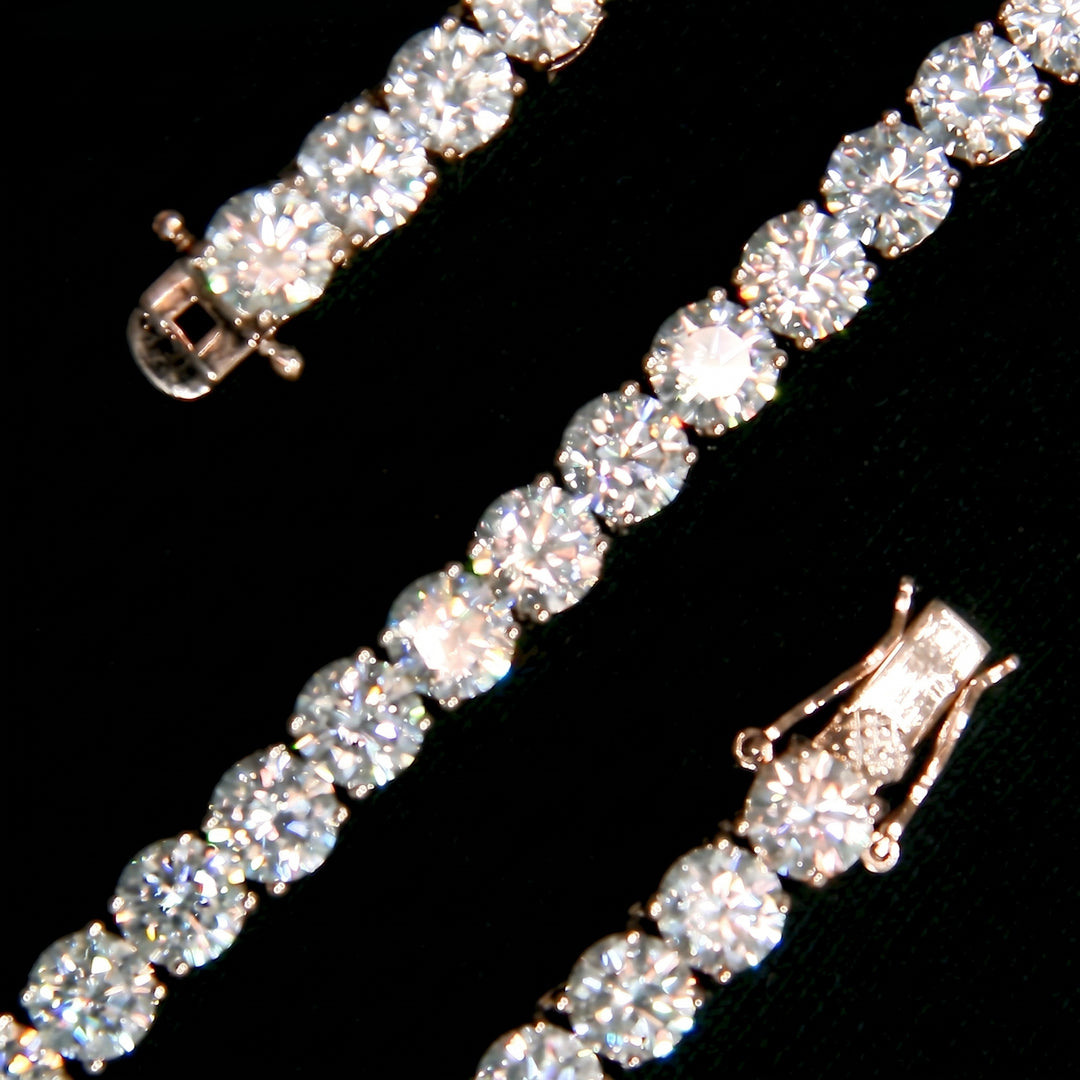 6mm Rose Gold Tennis Bracelet - 18K Rose Gold · male-model