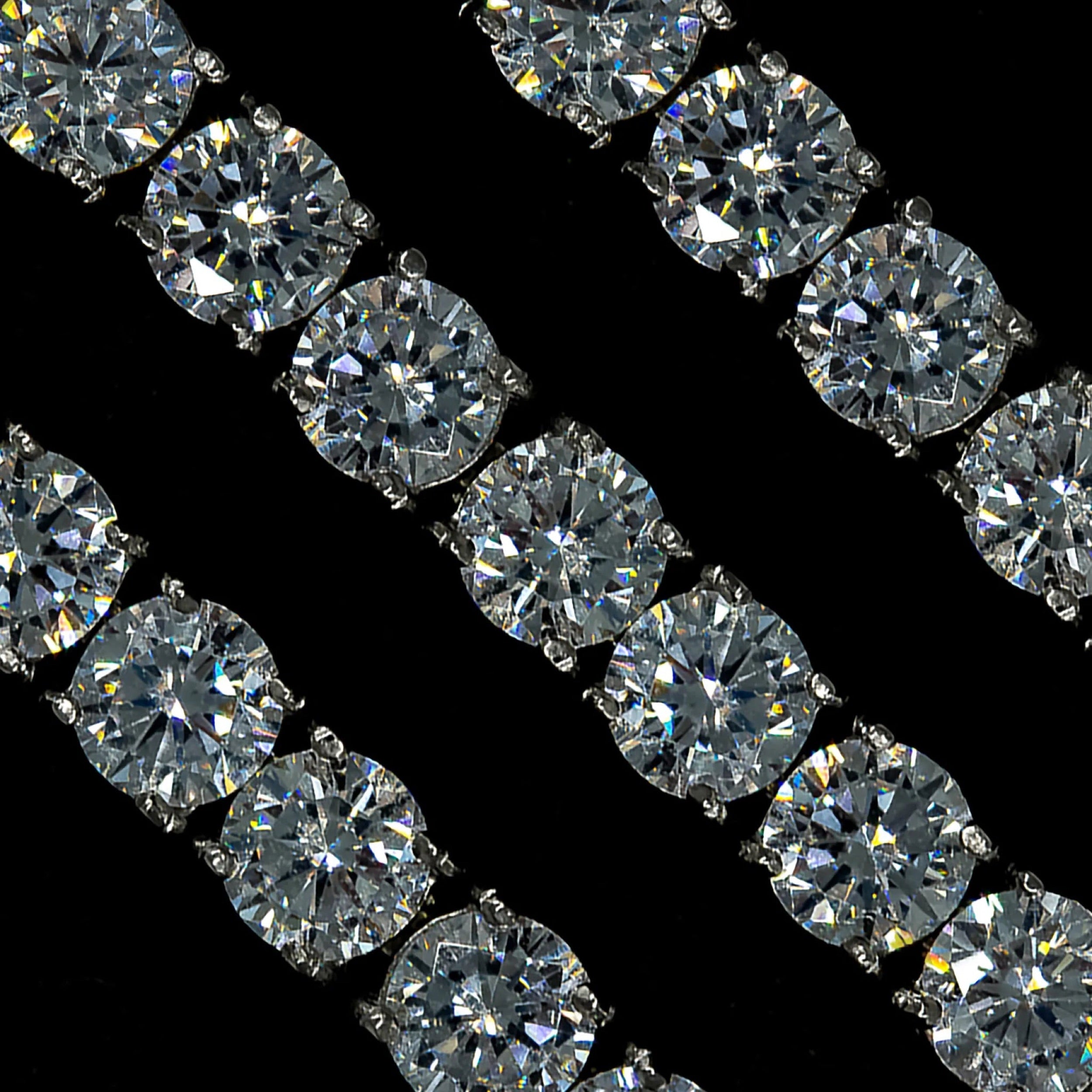 6mm White Gold Diamond Tennis Bracelet · female-model