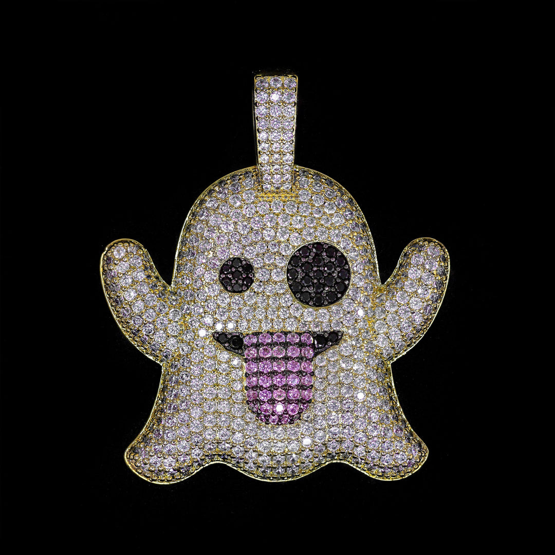Iced Ghost Emoji in Yellow Gold (view 2 of 3) · male-model