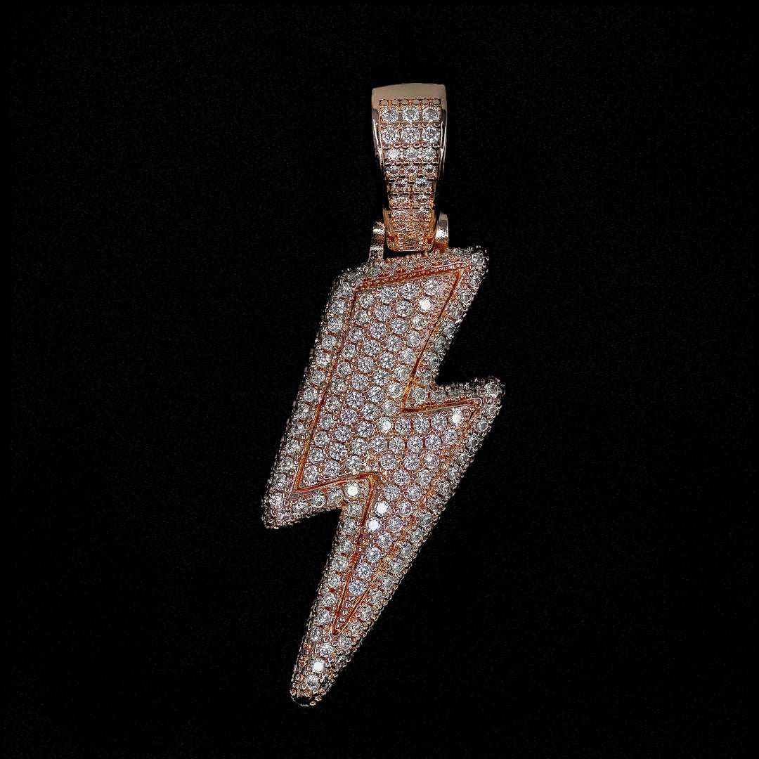 Iced Lightning Bolt in Rose Gold - product image