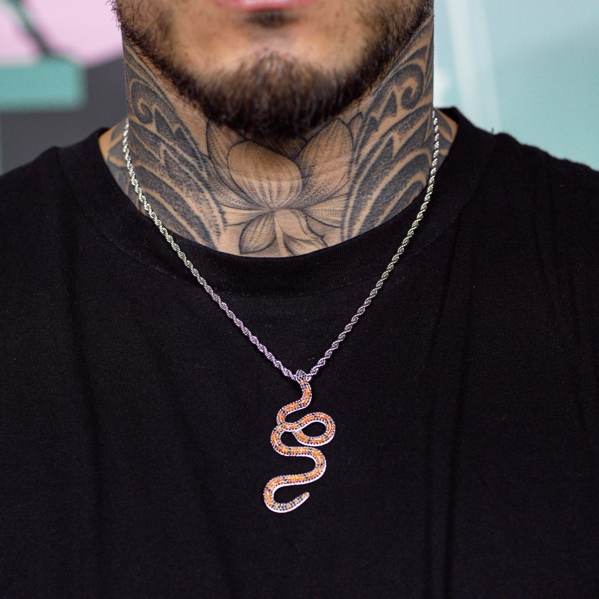 Iced Out Orange Snake | SKRT® · male-model