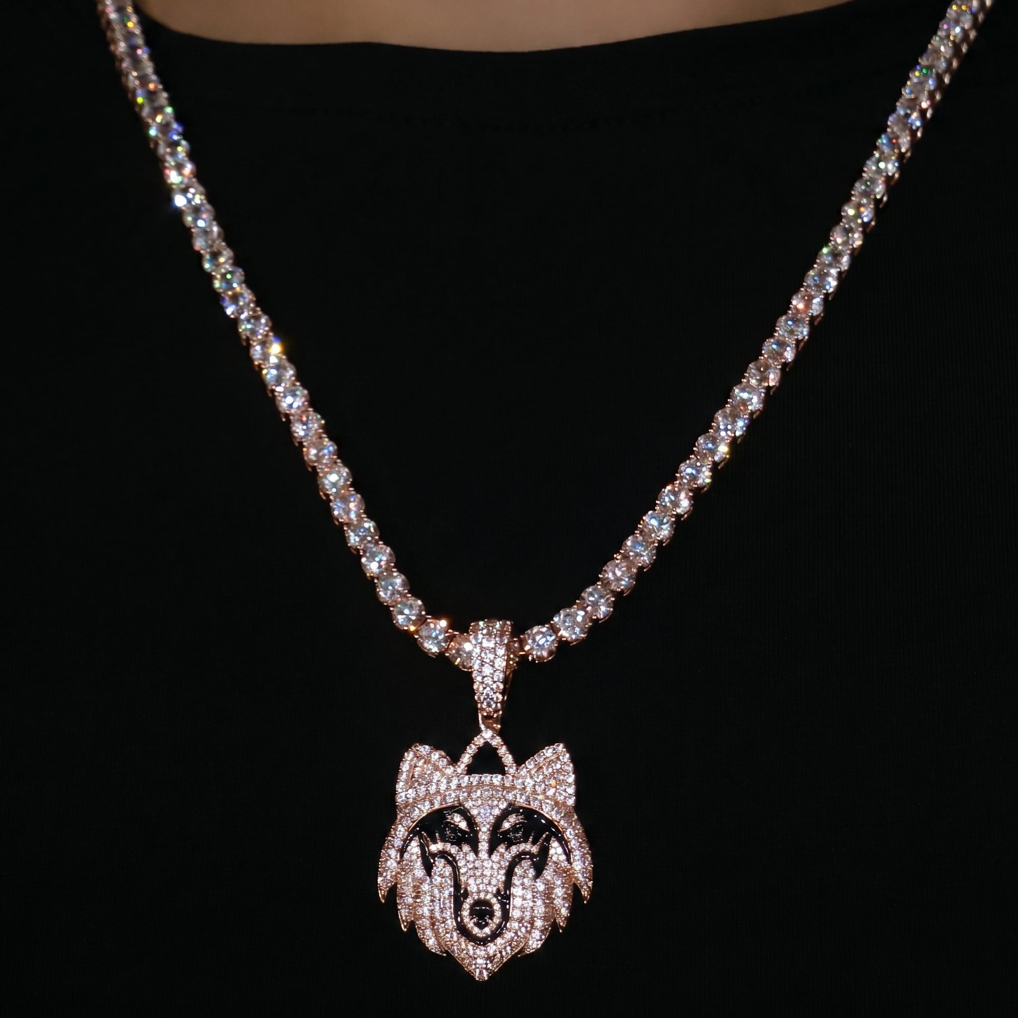 Iced Wolf in Rose Gold (view 4 of 5) · male-model