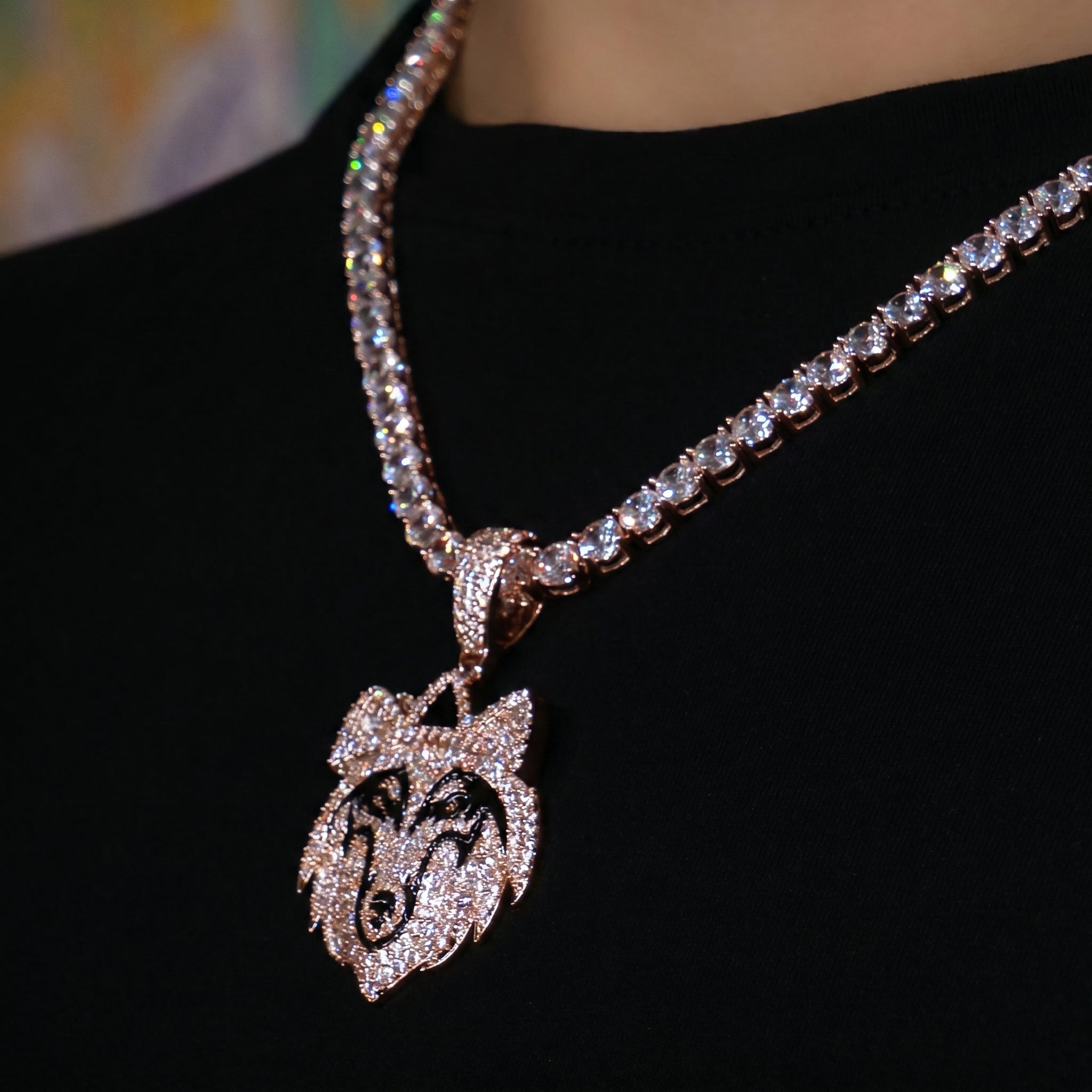 Iced Wolf in Rose Gold (view 3 of 5) · male-model