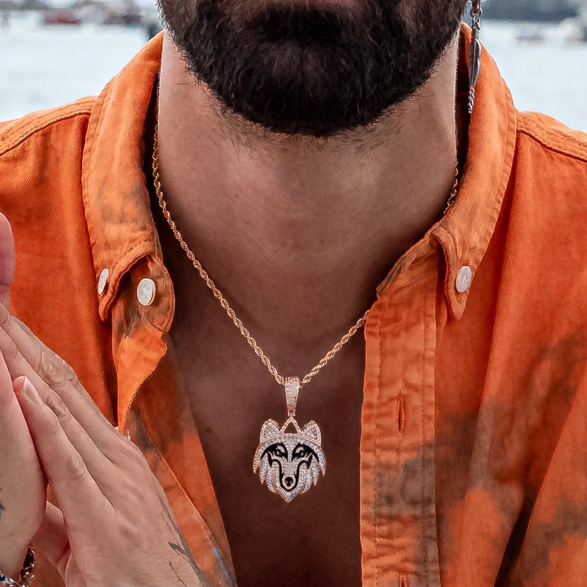 Iced Wolf in Rose Gold (view 5 of 5) · male-model