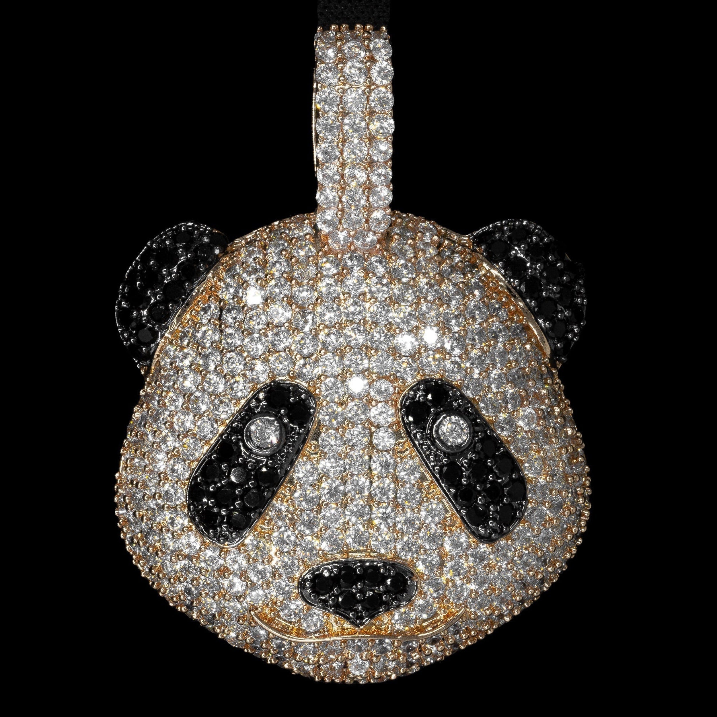 Animal Pendants collection — featuring Iced Out Panda Pendant in 18K Rose Gold