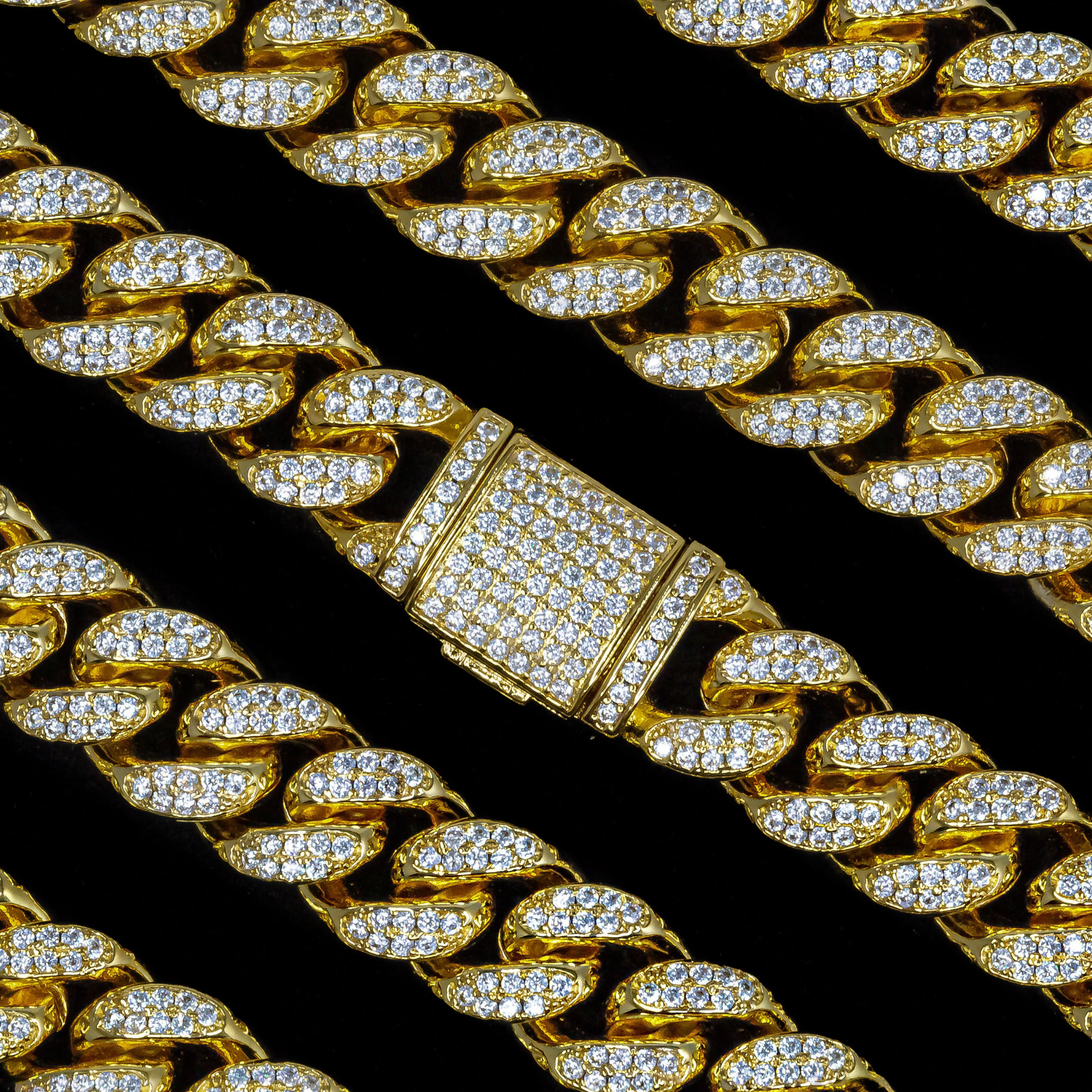 12mm Iced Out Cuban Link Bracelet