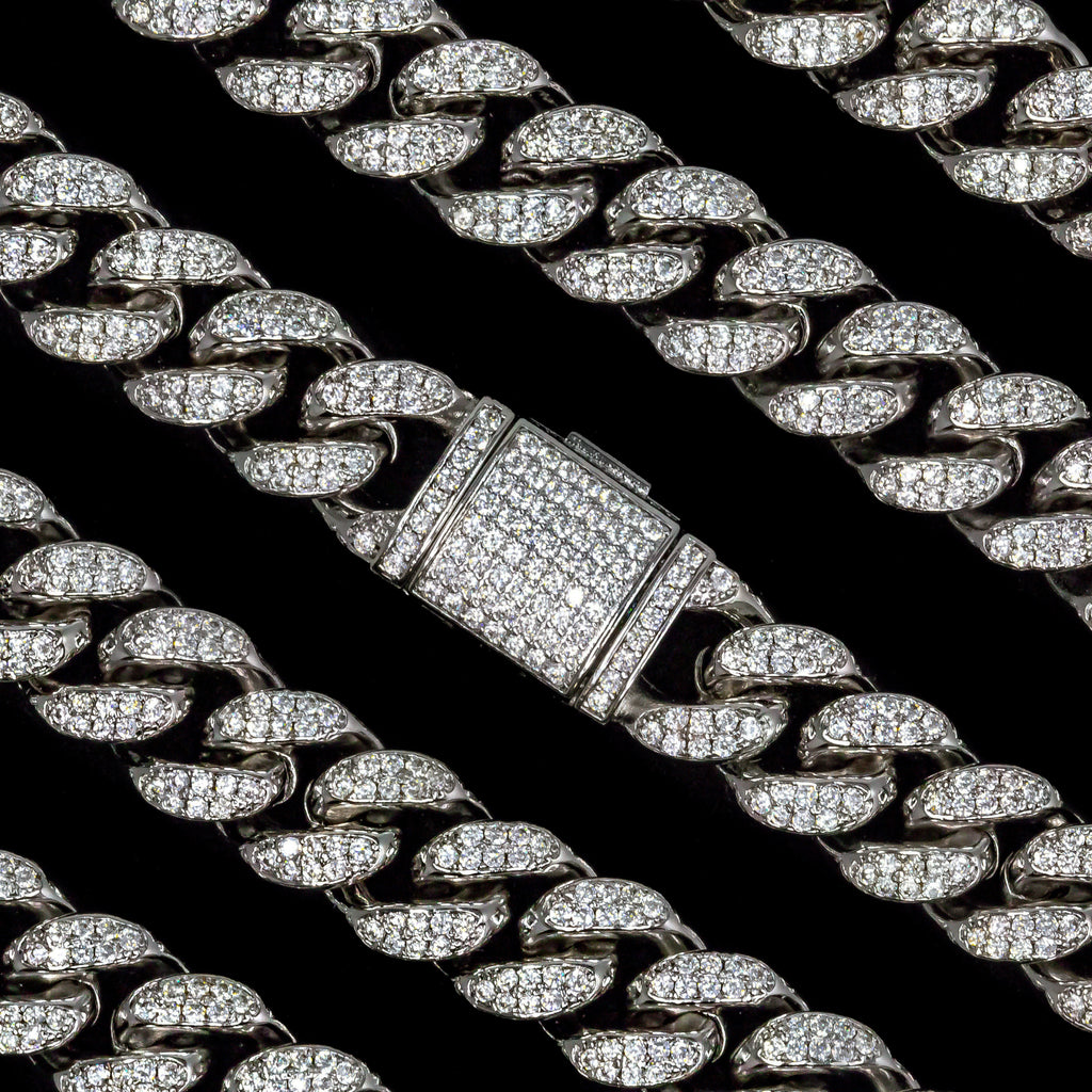 12mm Iced Out Cuban Link Chain