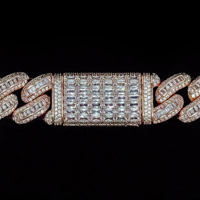SKRT 18mm rose gold bugatti link studio shot · studio