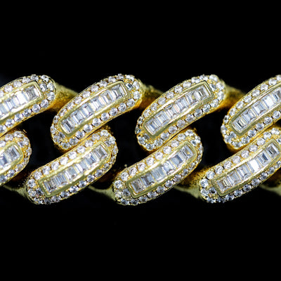 18mm Yellow Gold Bugatti Link Bracelet (view 2 of 3) · male-model