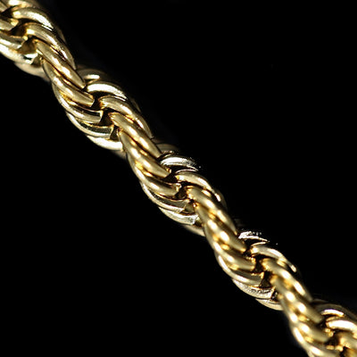 3mm Rope Chain - 18K Yellow Gold · male-model