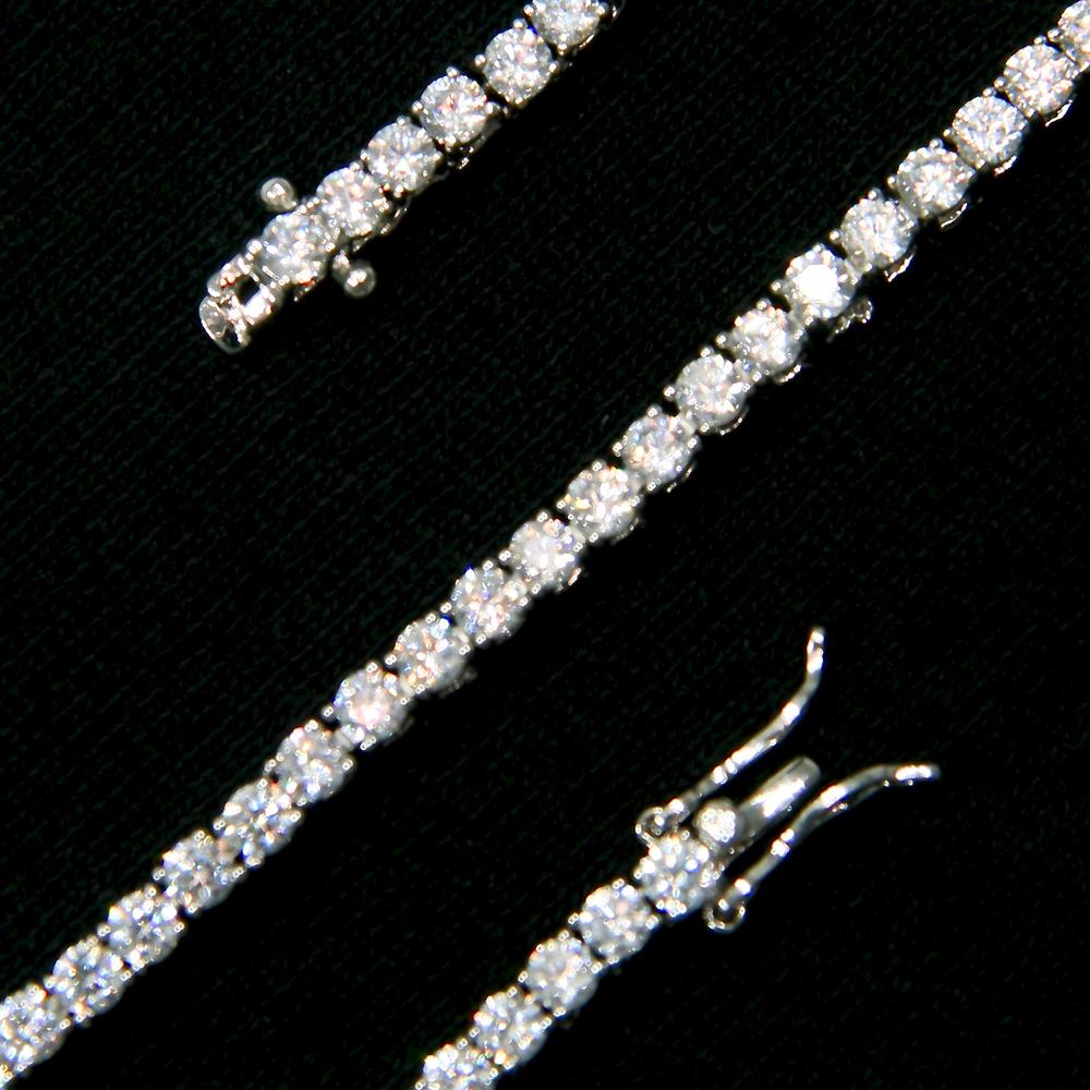 3mm Tennis Chain in 18K White Gold