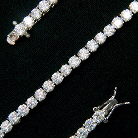 Diamond Tennis Chain in White Gold - 4mm