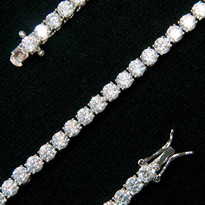 4mm Tennis Bracelet - 18K White Gold · male-model