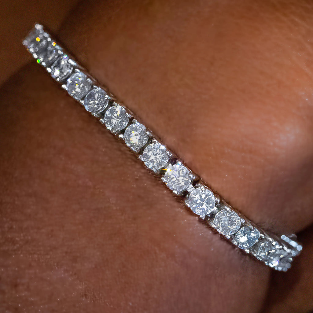 4mm White Gold Diamond Tennis Bracelet