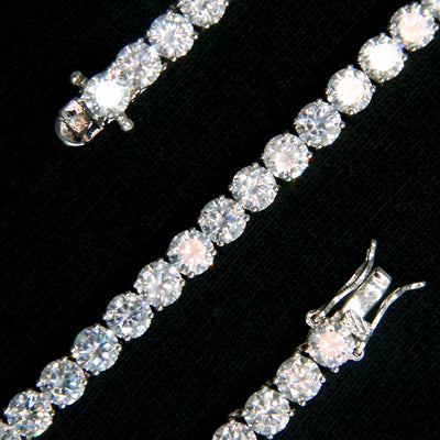 5mm Tennis Bracelet - 18K White Gold · male-model