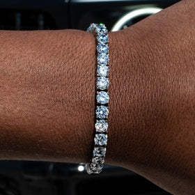 5mm Tennis Bracelet - 18K White Gold · male-model