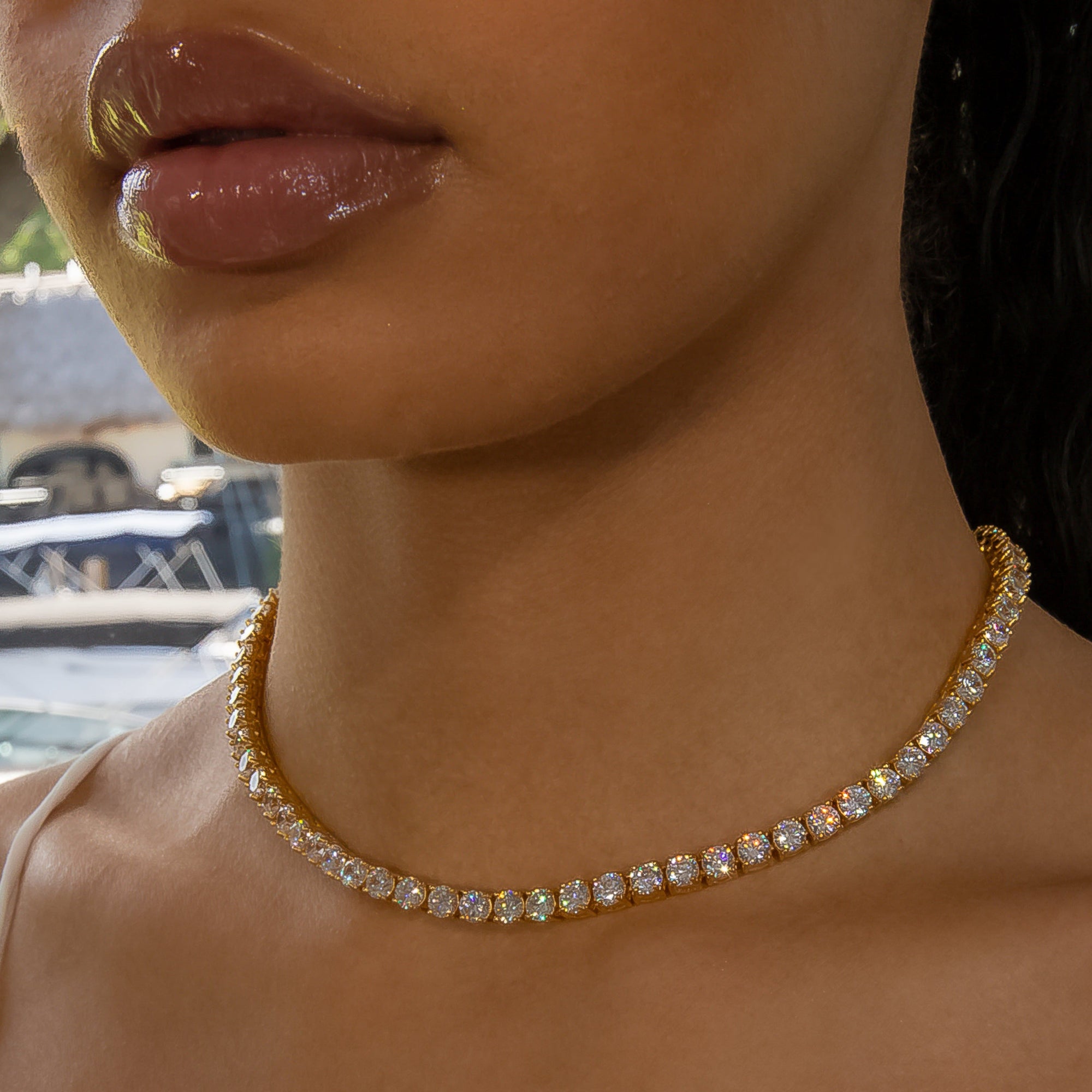 5mm Diamond Tennis Choker/ Necklace