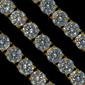 Diamond Tennis Choker/ Necklace in Yellow Gold - 6mm