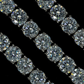 Diamond Tennis Chain in White Gold - 6mm