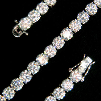 6mm White Gold Tennis Bracelet - 18K White Gold · male-model