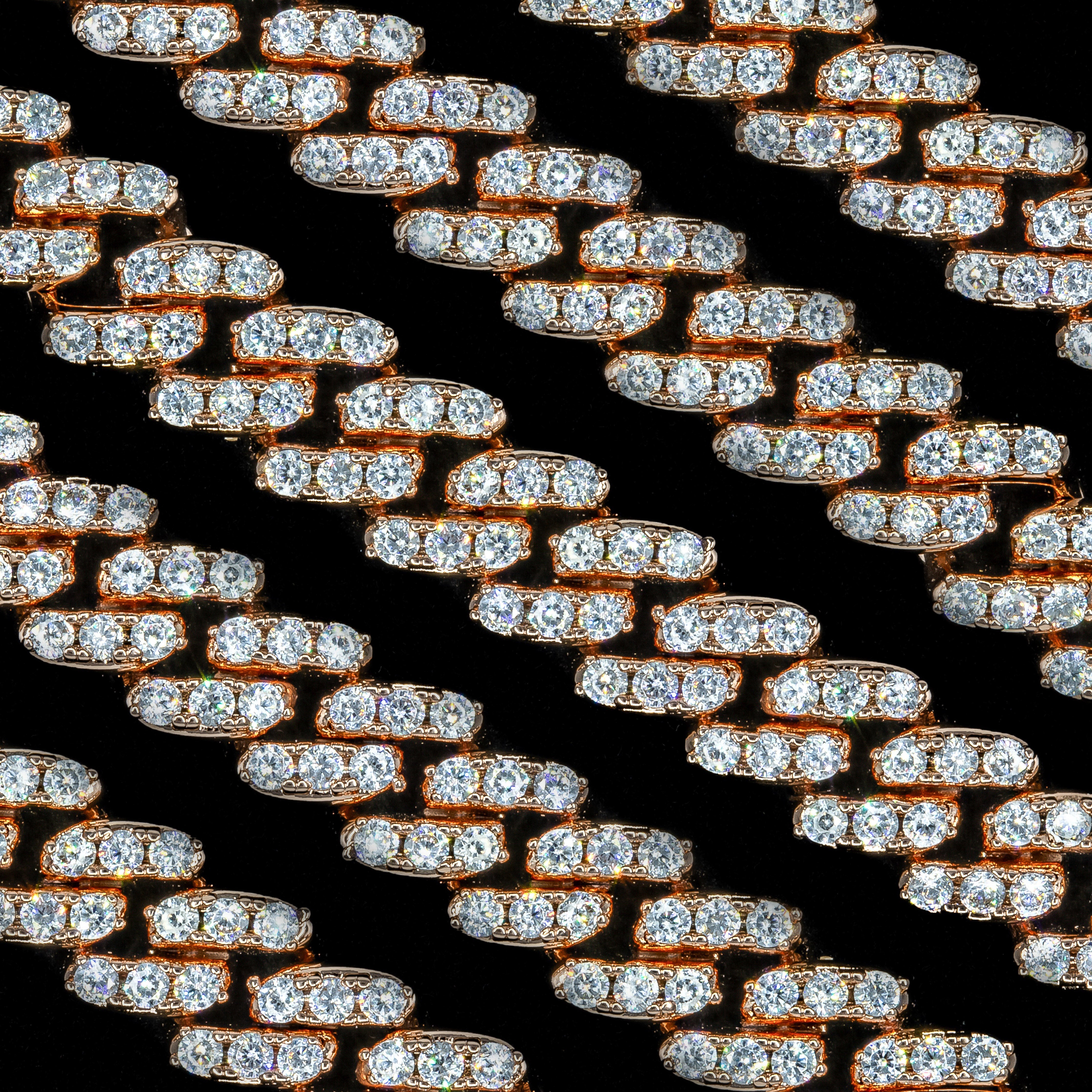 8mm Rose Gold Cuban Link Bracelet (alternate view) · female-model