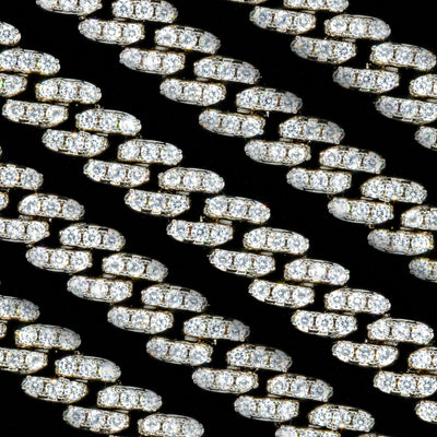 8mm White Gold Cuban Link Bracelet (alternate view) · female-model