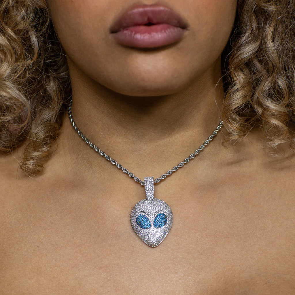 Diamond Alien Pendant