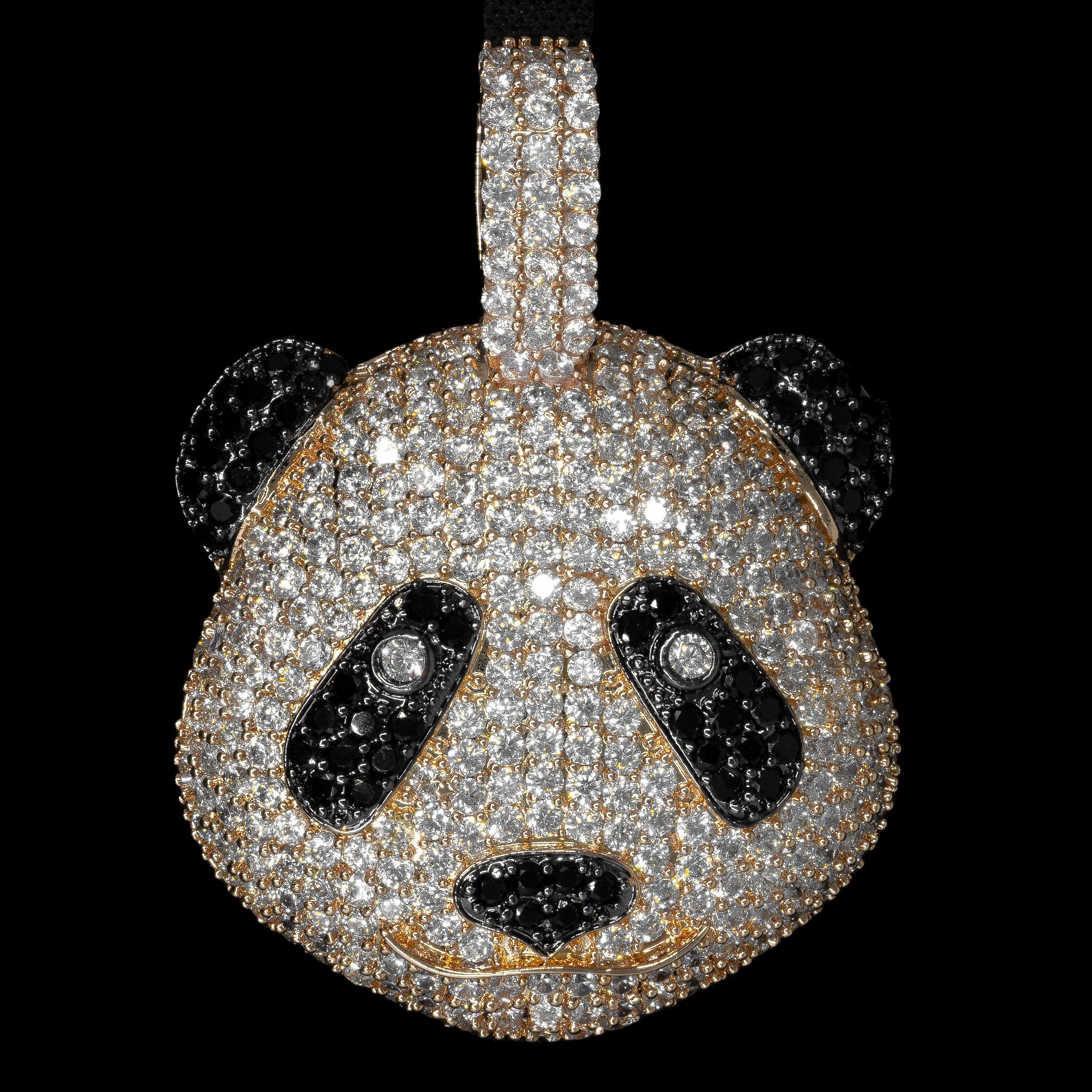 Diamond Panda Pendant 18K Rose Gold