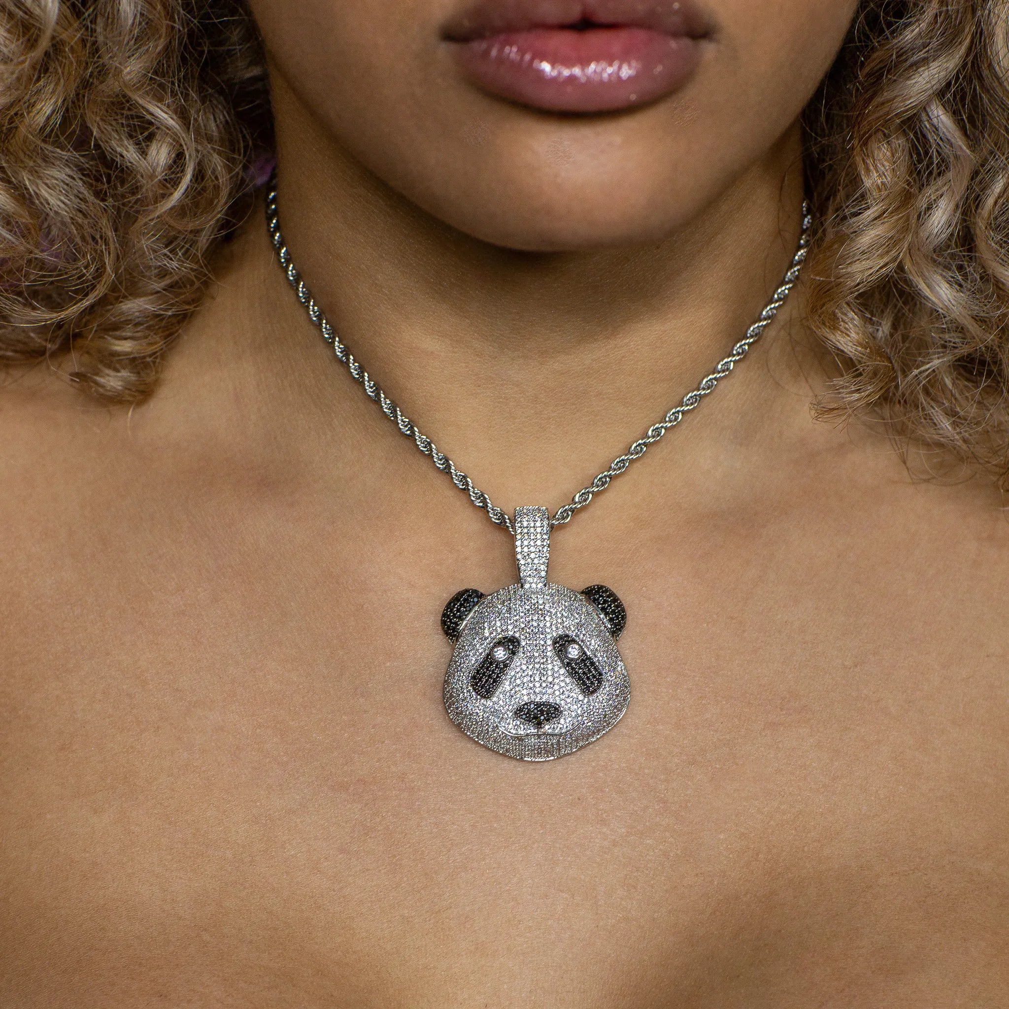 Diamond Panda Pendant