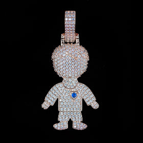 Diamond Boy Pendant in Rose Gold