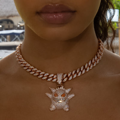 Iced Out Diamond Gengar - Rose Gold (view 3 of 9) · female-model