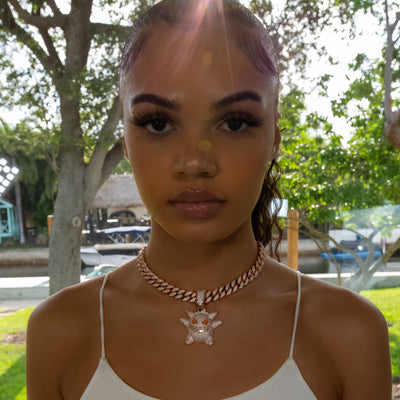 Iced Out Diamond Gengar - Rose Gold (view 4 of 9) · female-model