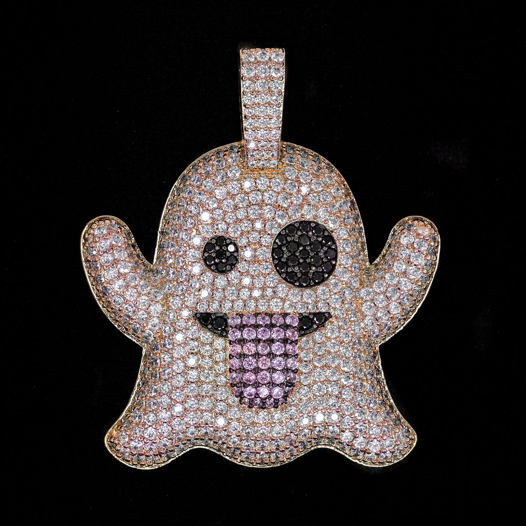 Diamond Ghost Emoji in Rose Gold | SKRT® · female-model