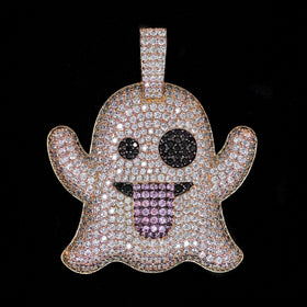 Diamond Ghost Pendant in Rose Gold