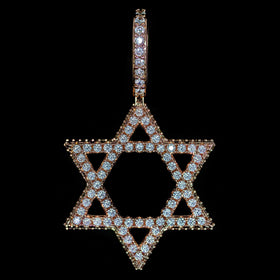 Diamond Star of David Pendant in Rose Gold