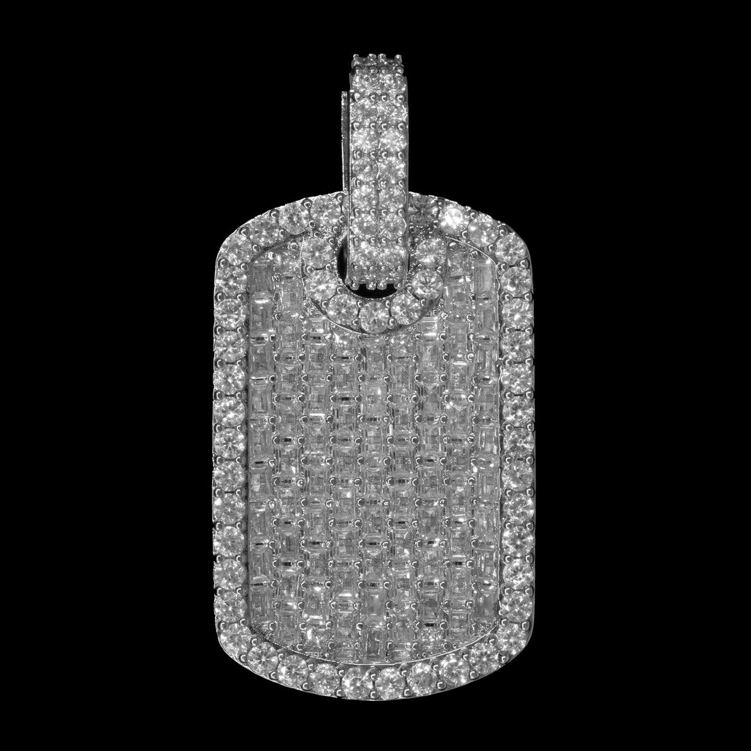 Dog Tag in White Gold | SKRT® · male-model