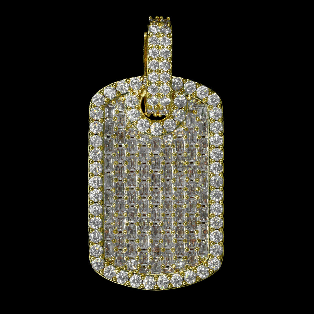 Dog Tag in Yellow Gold | SKRT® · male-model