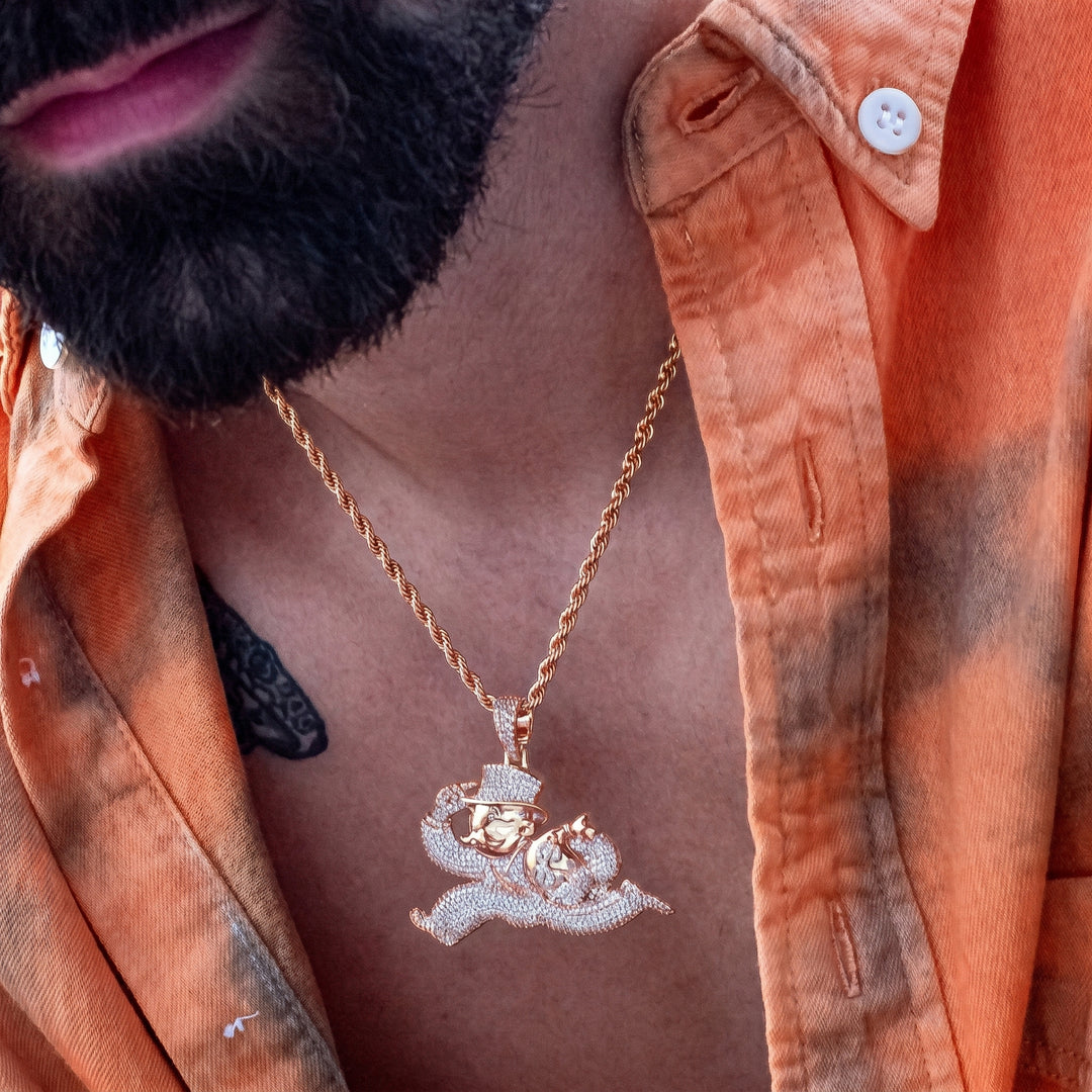 Iced Monopoly Man in Rose Gold (view 3 of 3) · male-model