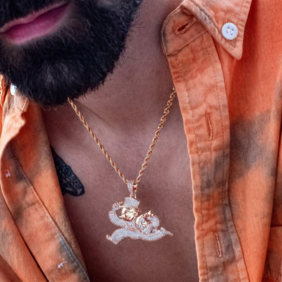 Iced Monopoly Man in Rose Gold (view 3 of 3) · male-model