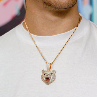 Iced Out Bear in Rose Gold (view 3 of 3) · male-model
