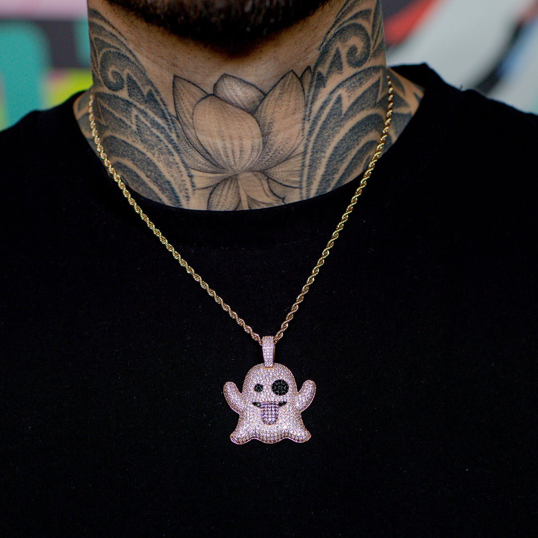 Iced Ghost Emoji in Rose Gold | SKRT® · male-model