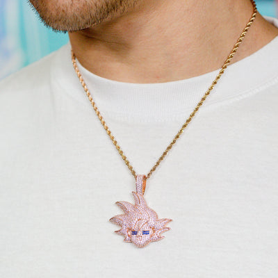 Iced Out Goku Warrior in Rose Gold (view 3 of 3) · male-model