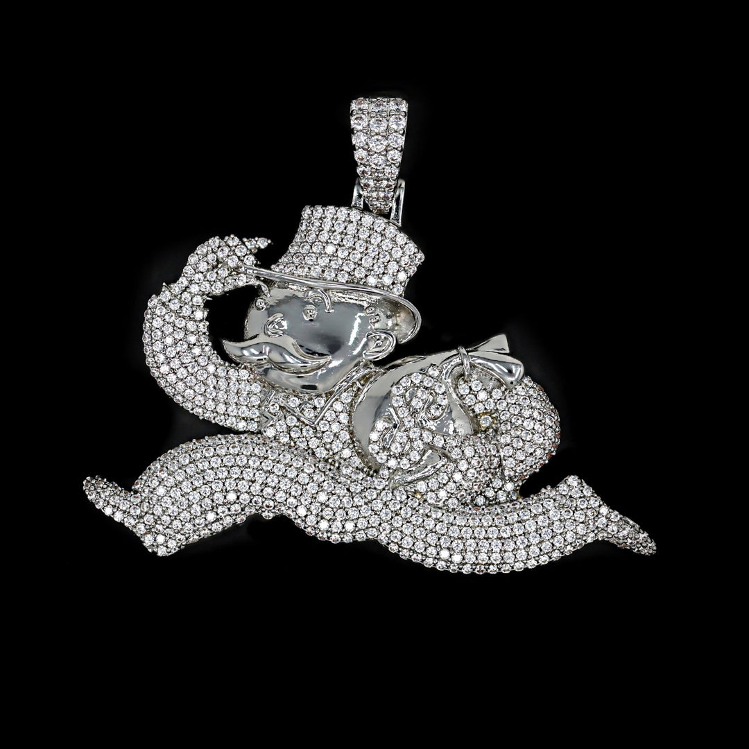 Iced Monopoly Man in White Gold (view 2 of 3) · male-model