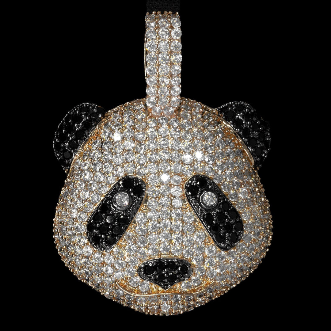 Iced Panda Pendant in Rose Gold · male-model