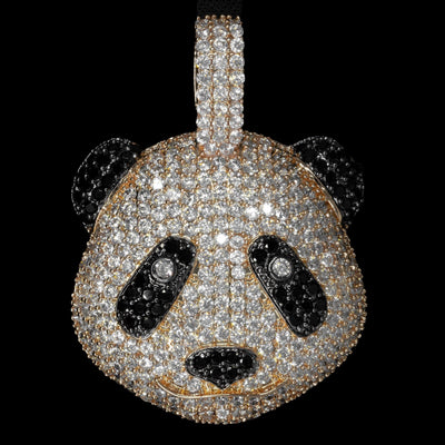 Iced Panda Pendant in Rose Gold · male-model